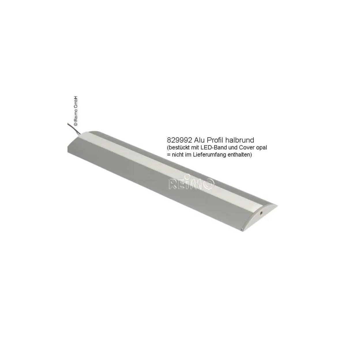 Karbeszt alumínium profil LED szalagokhoz, hossza 1,5 m félkör