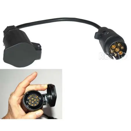 Kábel adaptéra Carbest 30 cm zo 7-pinovej zásuvky na 13-pinovú zástrčku