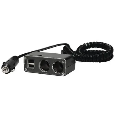 Carbest 2-fach Multiverteiler mit USB-Anschluss
