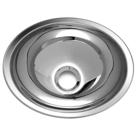 Ovales Edelstahl-Waschbecken - Durchesser 340 mm