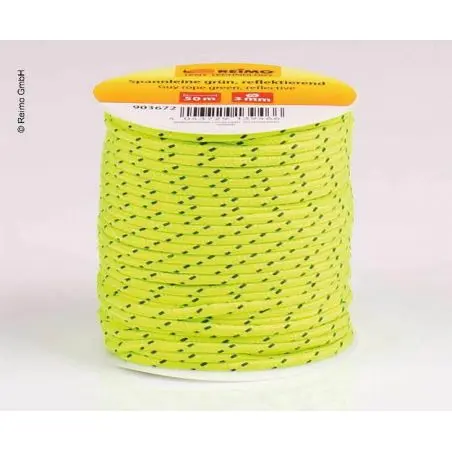 Napínacie lano zelené 50m Ø3mm, reflexné