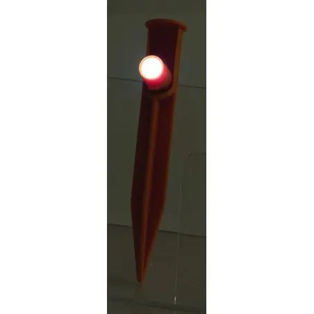 Stanový kolík s LED svetlom, 4 kusy, oranžový
