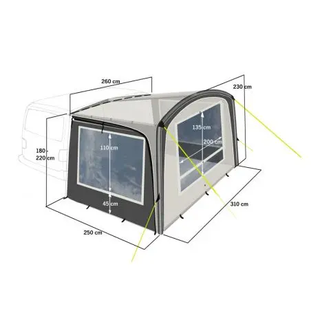 Slnečná markíza REIMO Antigua Air pre VW Bus