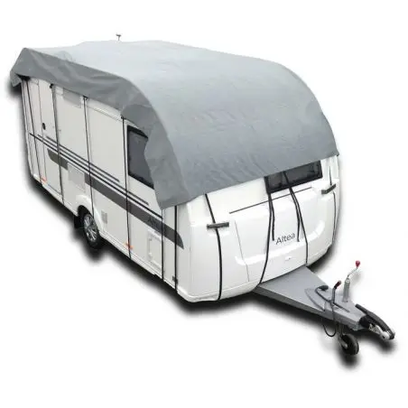 Prístrešok pre karavan a obytný automobil 505x300 cm, sivý, priedušný