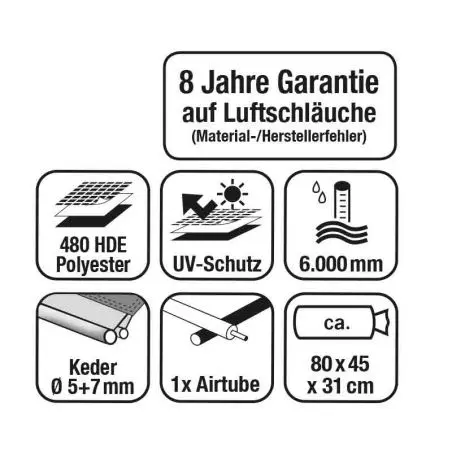 Aufblasbares Caravan Teilzelt E-Sport Air 325 XL
