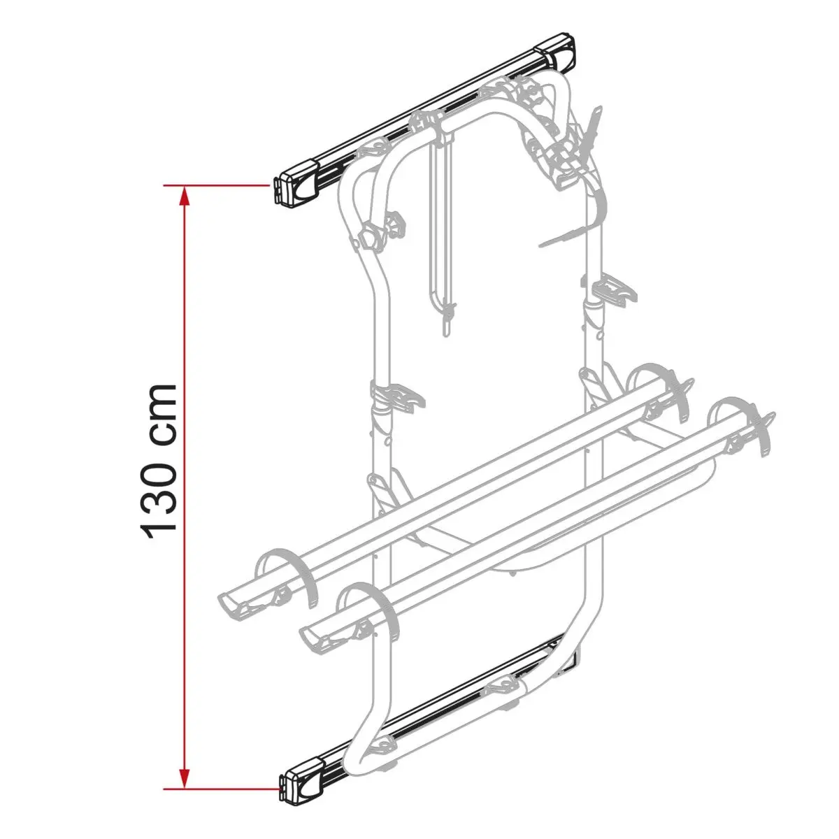 Kit Bar Carry-Bike DJ - Fiat Ducato X250/X290, silber