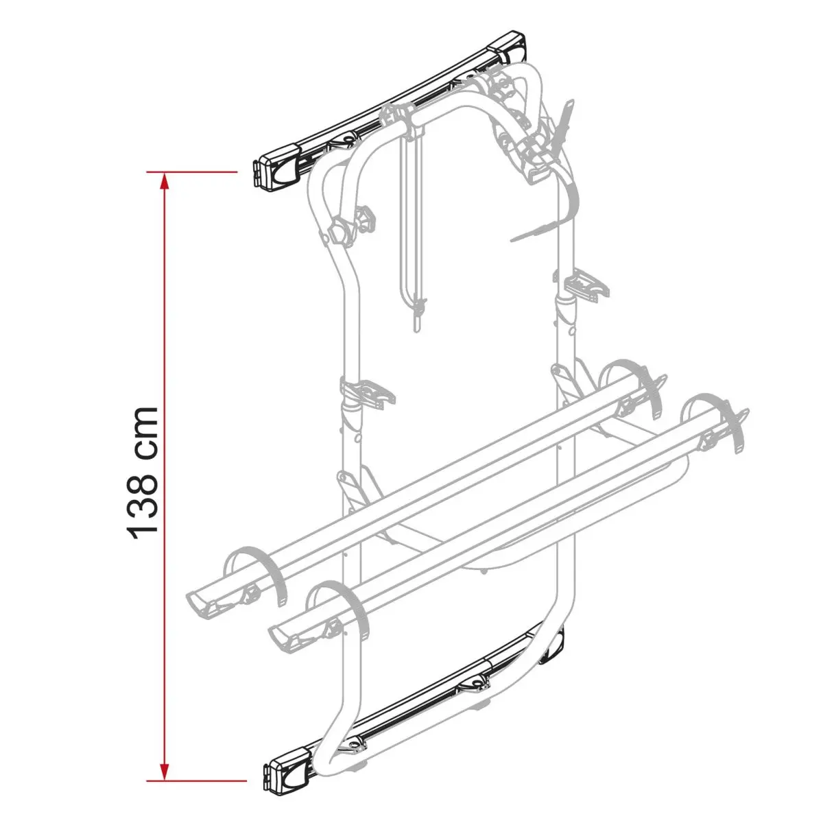 Kit Bar Carry-Bike DJ - VW Crafter Generation 2, silber