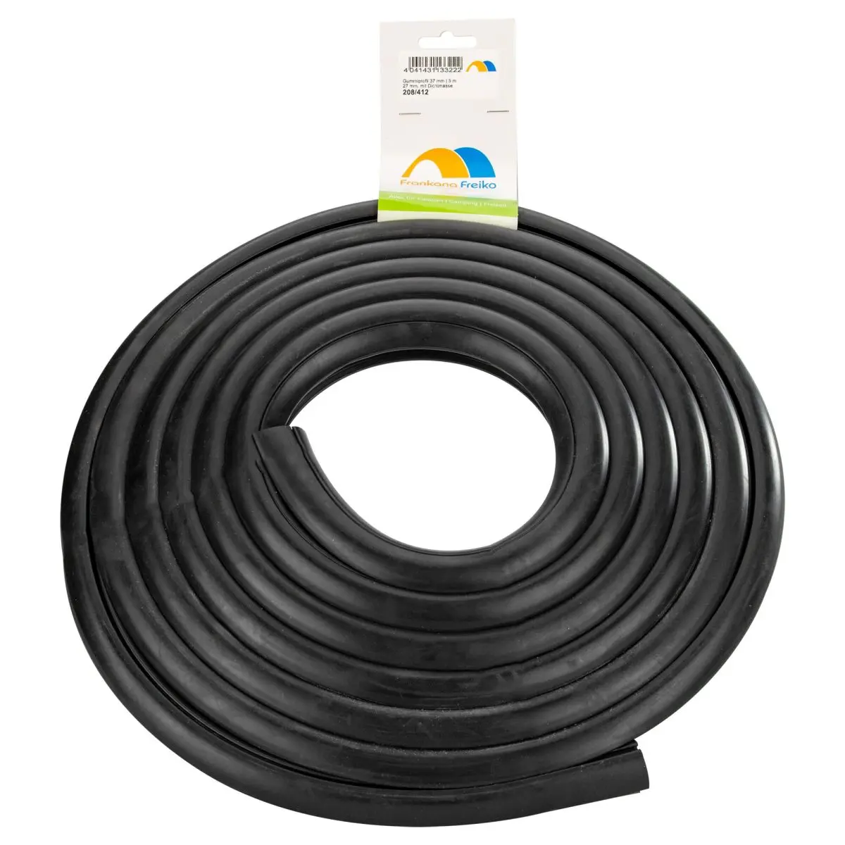 Gummiprofil 37 mm | 5 m - 27 mm, mit Dichtmasse
