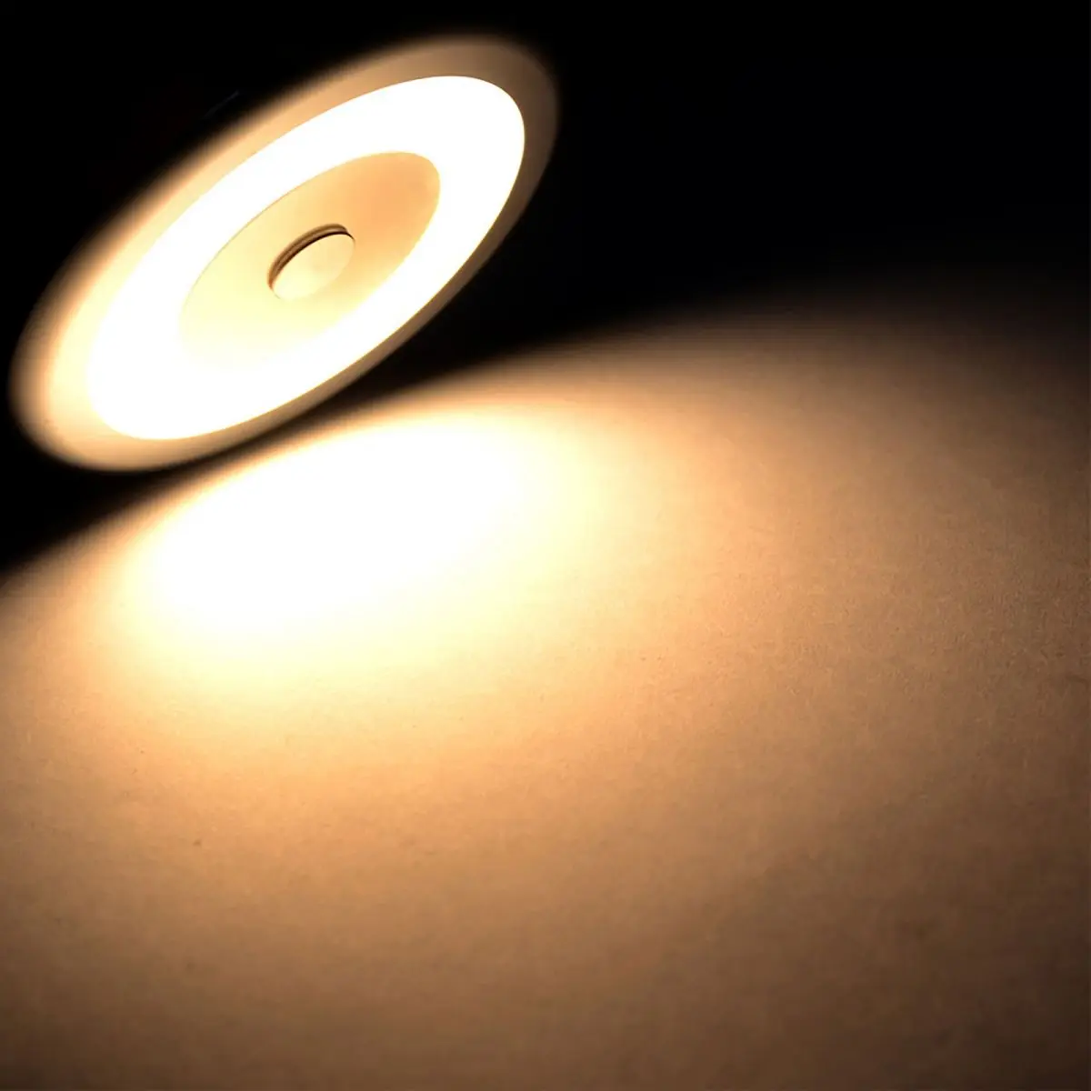 LED-Aufbauleuchte rund 3W mit Dimmschalter - Aufbauspot  70mm chrom