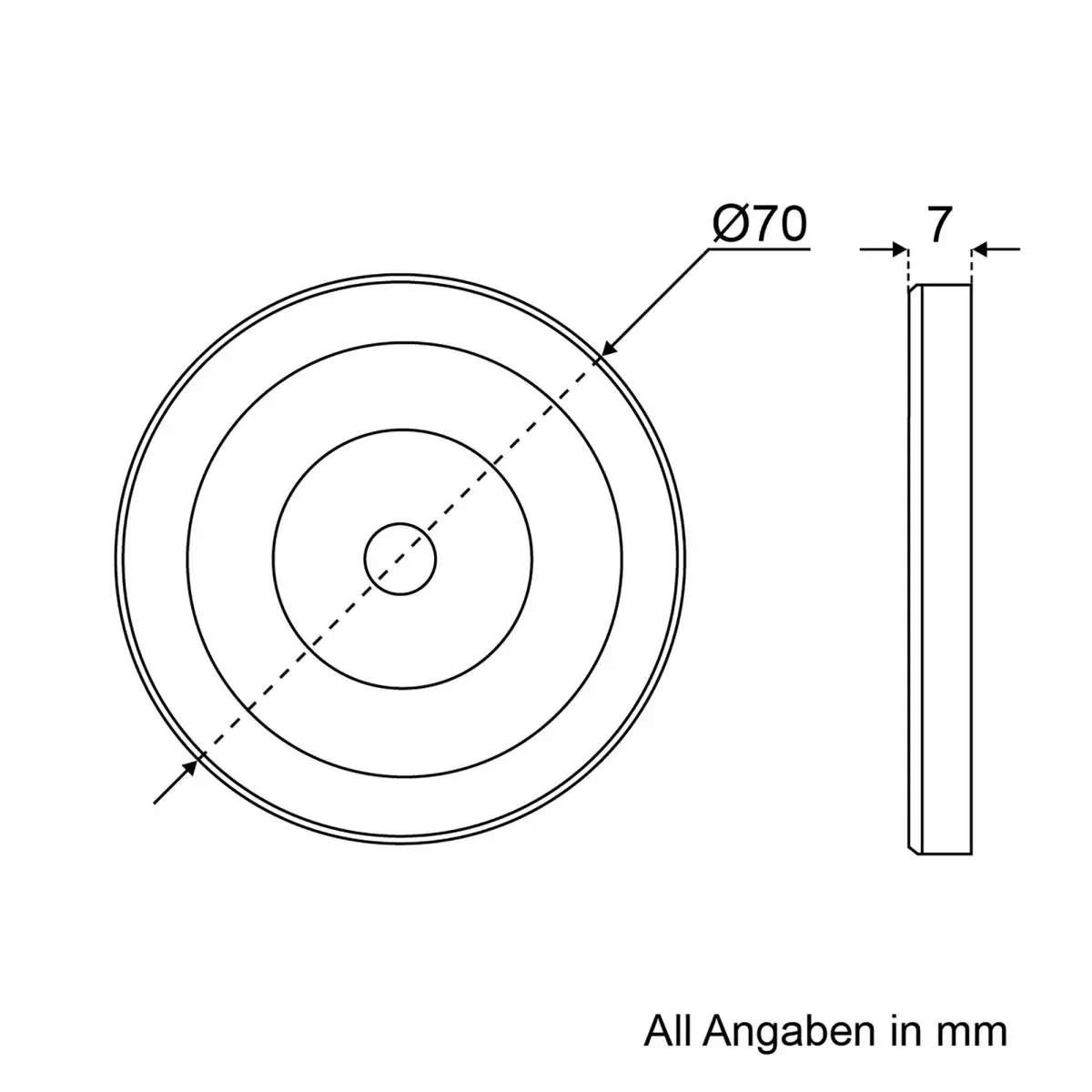 LED-Aufbauleuchte rund 3W mit Dimmschalter - Aufbauspot  70mm chrom