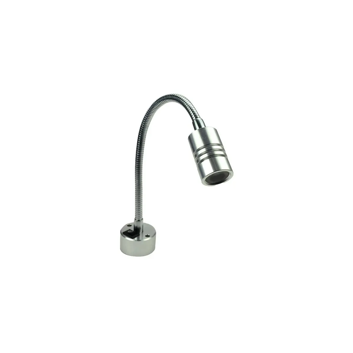 LED- Schwanenhalsleuchte  2W mit Schalter - Leseleuchte 3000K 300mm Hals