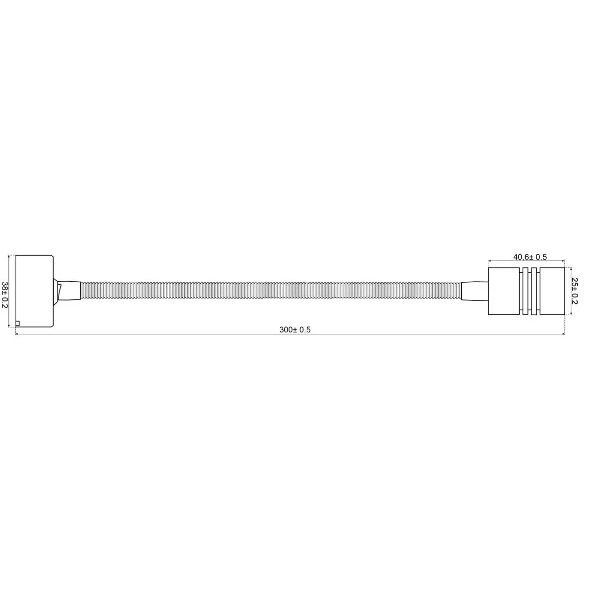 LED- Schwanenhalsleuchte  2W mit Schalter - Leseleuchte 3000K 300mm Hals