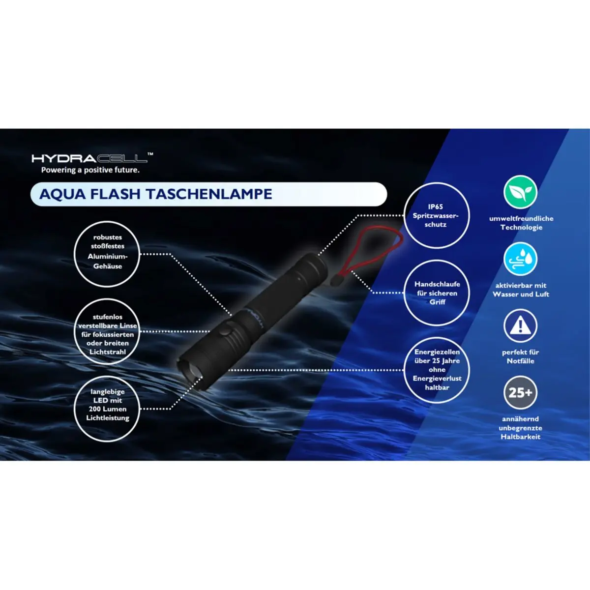 Taschenlampe HydraCell AquaFlash