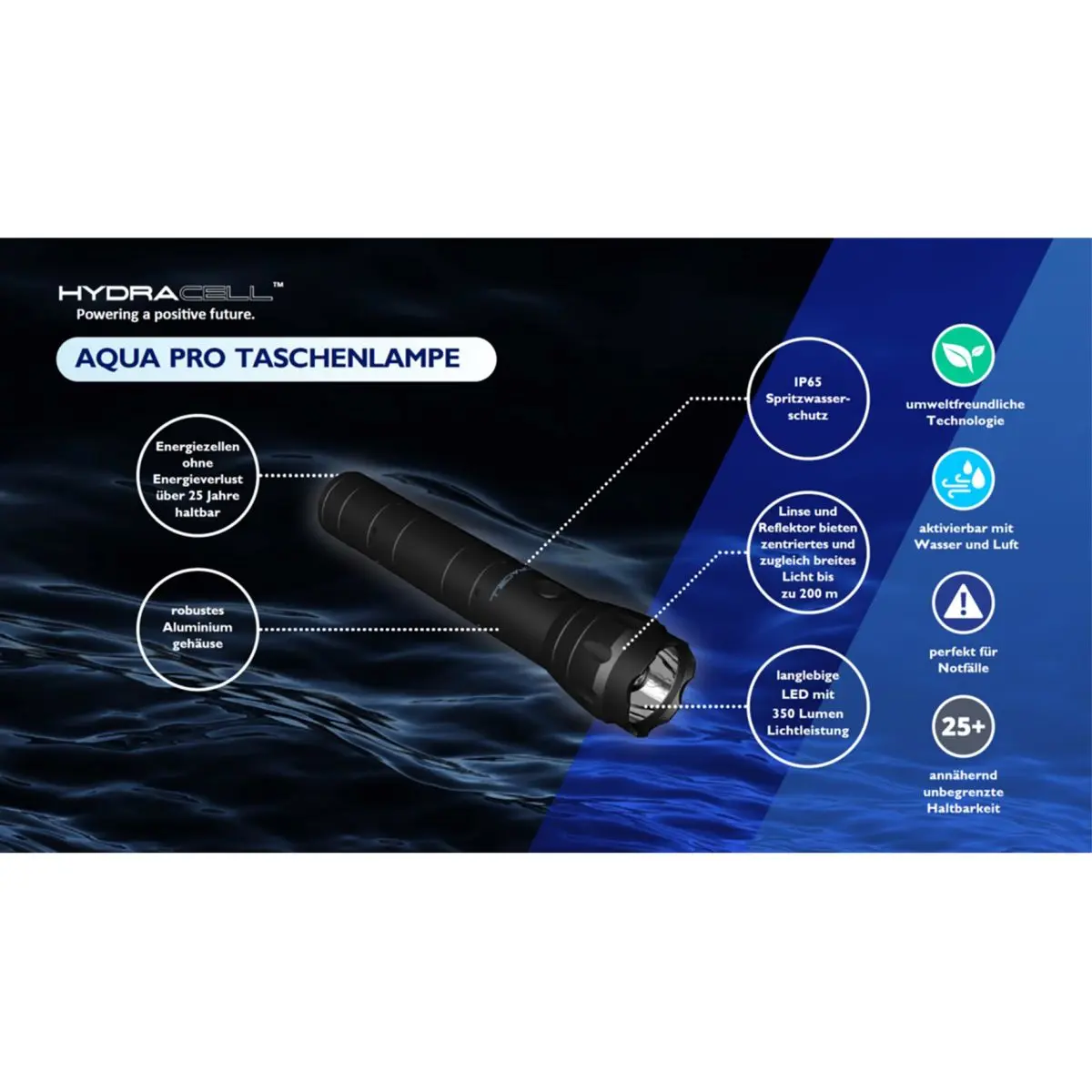 Taschenlampe HydraCell AquaPro