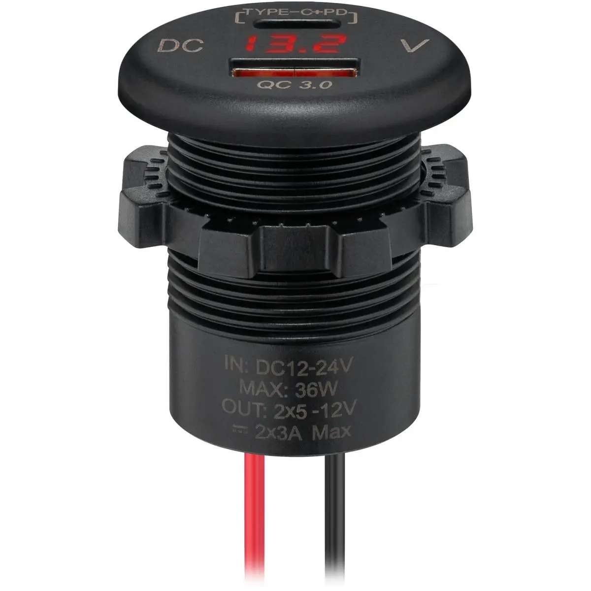 Power-USB-Steckdose - 12/24 Volt, 18 Watt