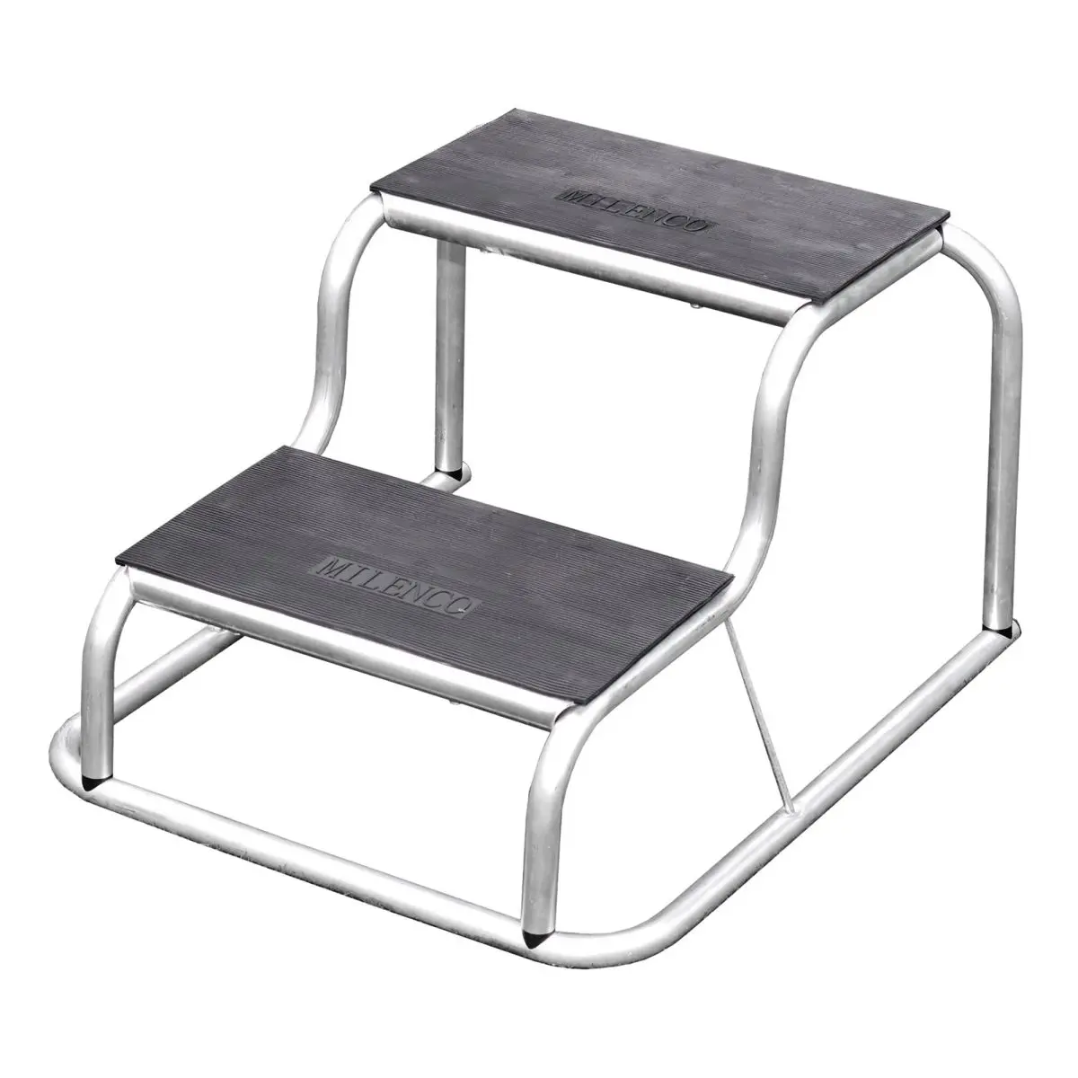 Aluminium Doppeltrittstufe mit gummierten Trittflchen