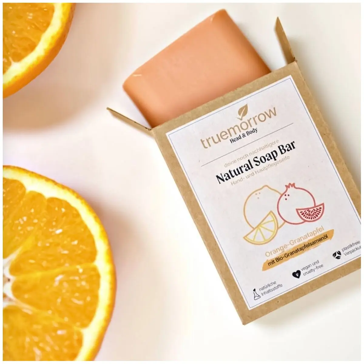 Hand- und Hautpflegeseife Orange-Granatapfel