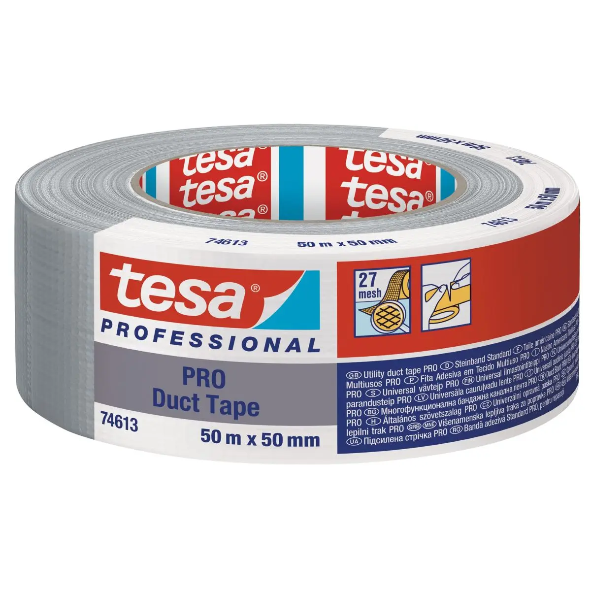tesa PRO Duct Tape - silber 50 m:50 mm