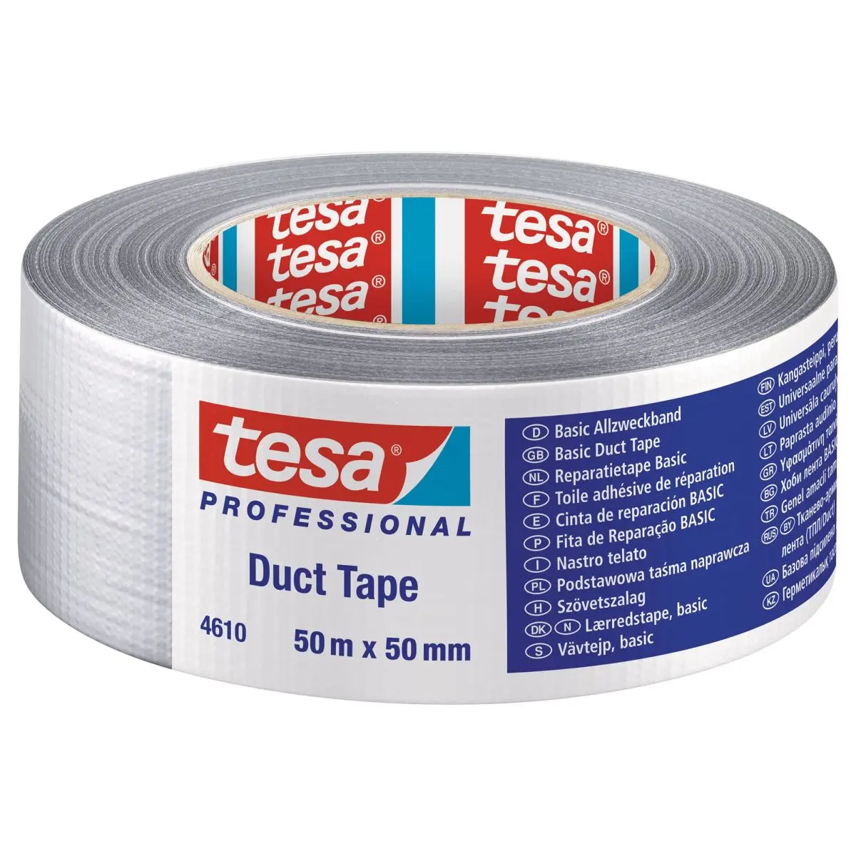 tesa Basic Steinband - silber 50 m:50 mm