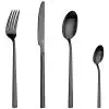 Besteckset - Fairbanks - schwarz, 4 Personen