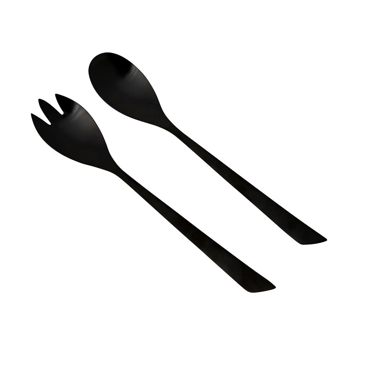 Salatbesteck - 2-teilig, schwarz
