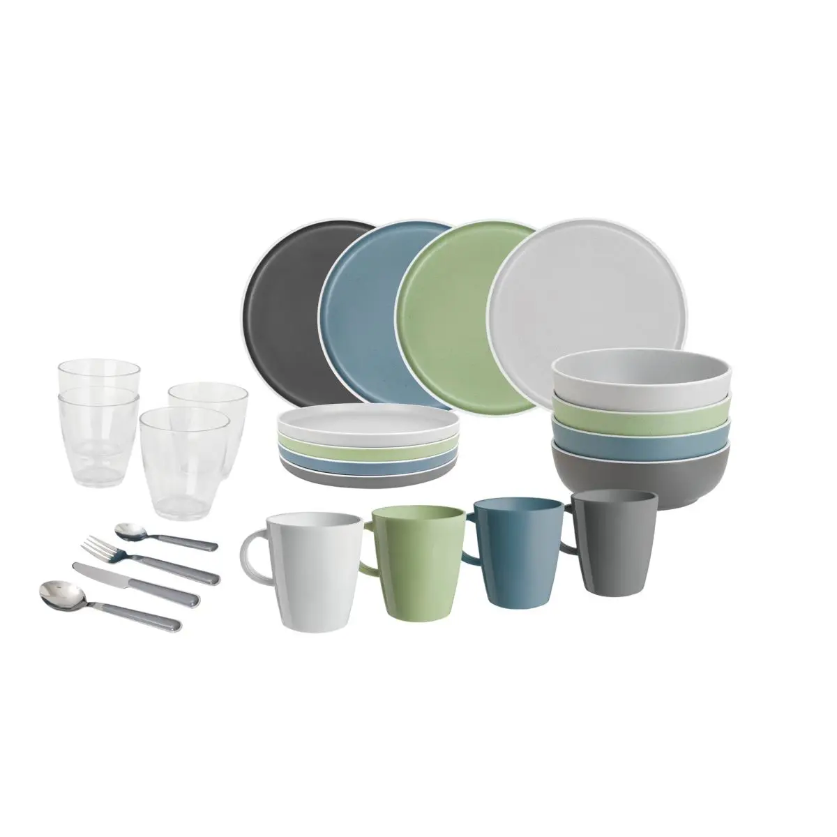 Geschirrset All Inclusive Dolomit - 36-teilig