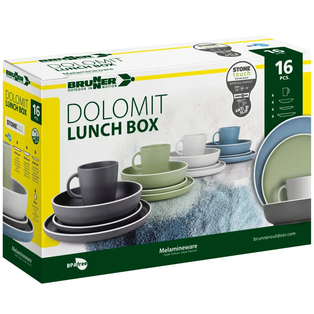 Geschirrset Lunch Box Dolomit - 16-teilig