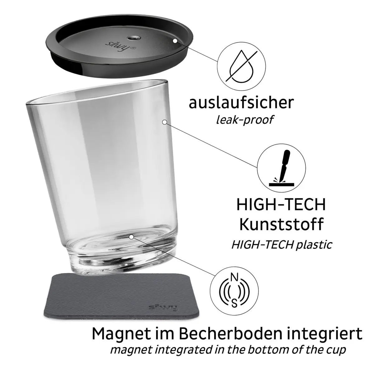 Magnet-Trinkbecher Triple - 0,25 l