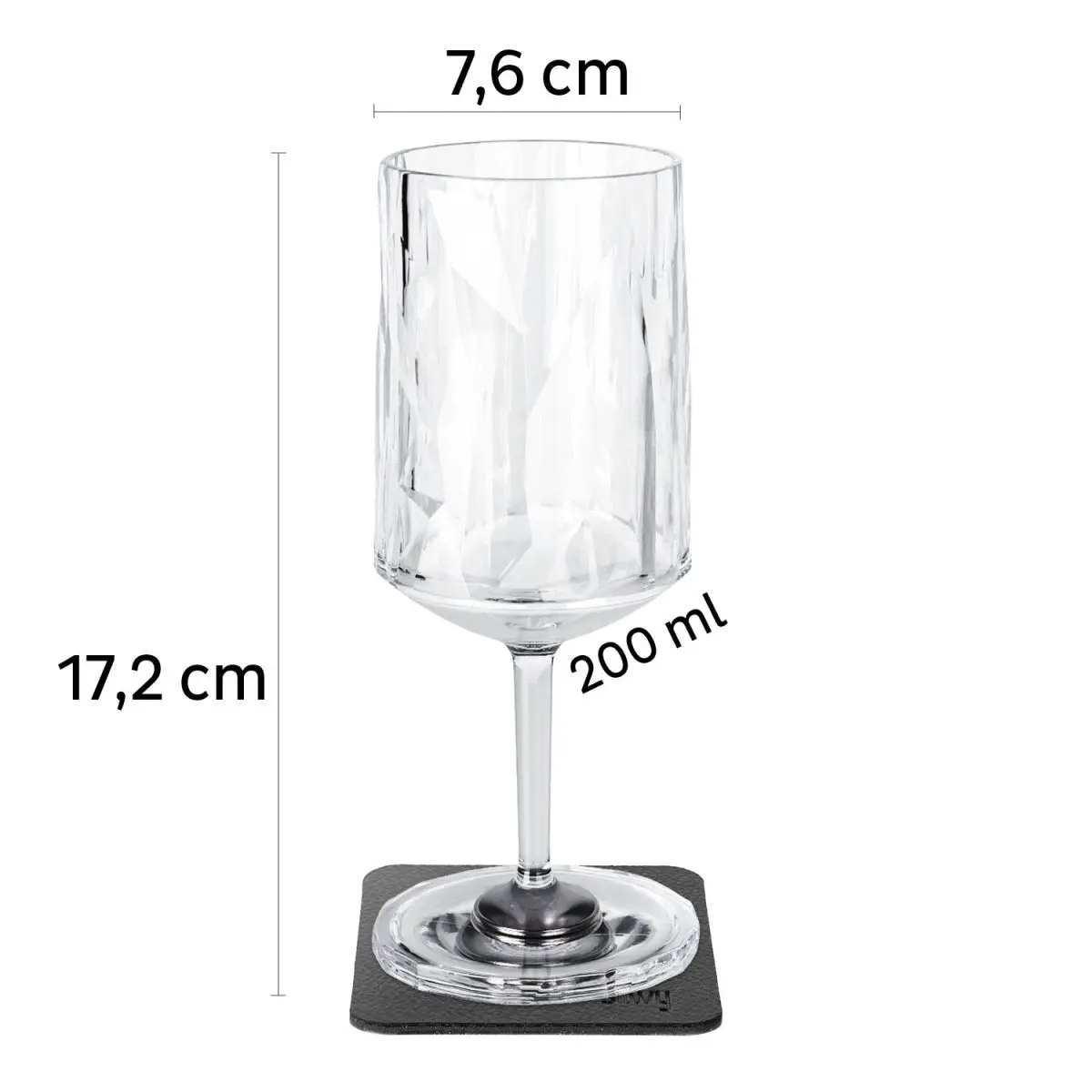 Magnet-Kunststoffglser - Weinglas 300 ml, 2er-Set