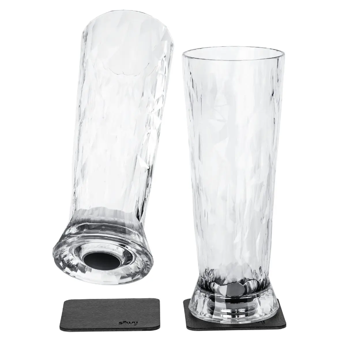 Magnet-Kunststoffglser - Bierglas 500 ml, 2er-Set