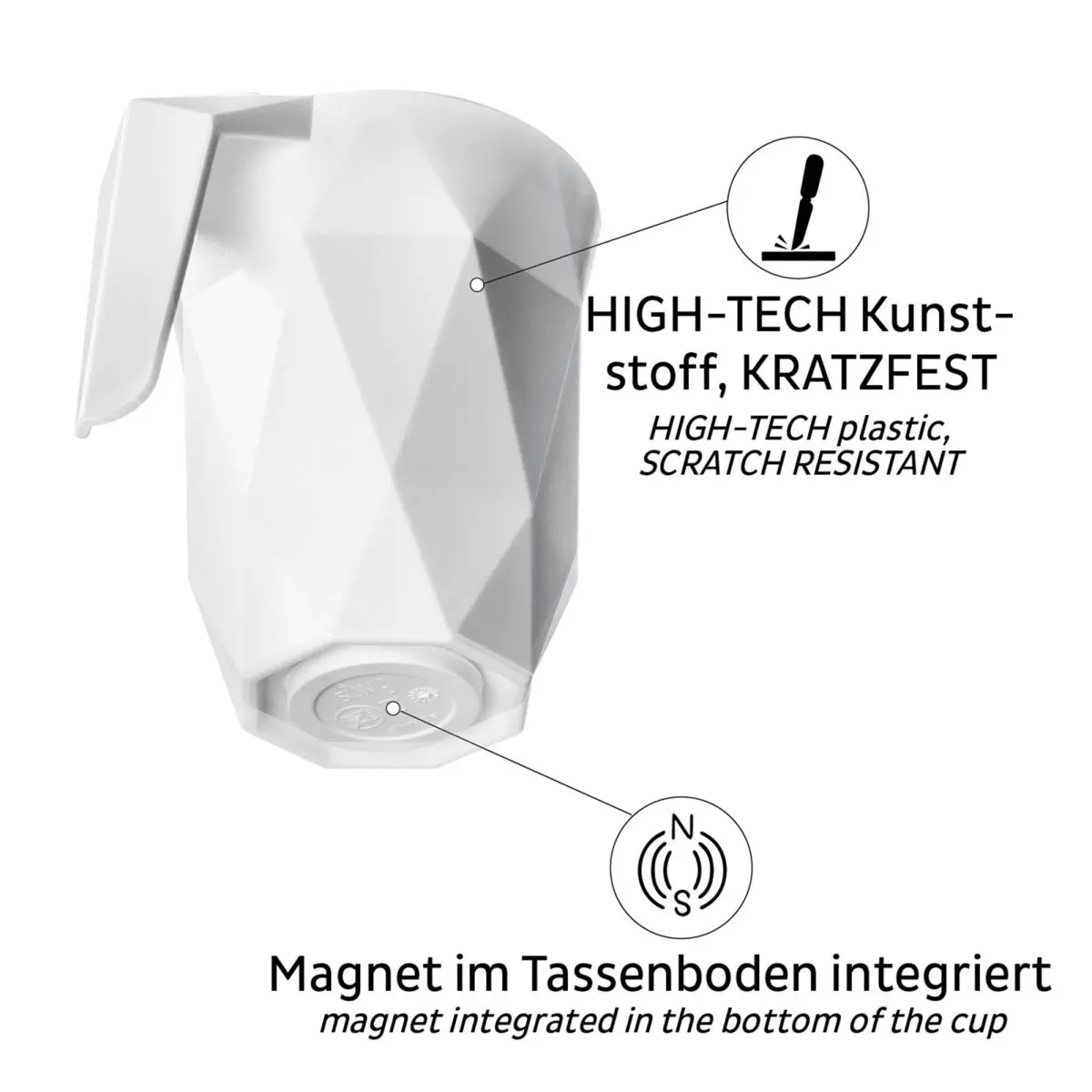 Magnet-Geschirr - Henkelbecher 300 ml