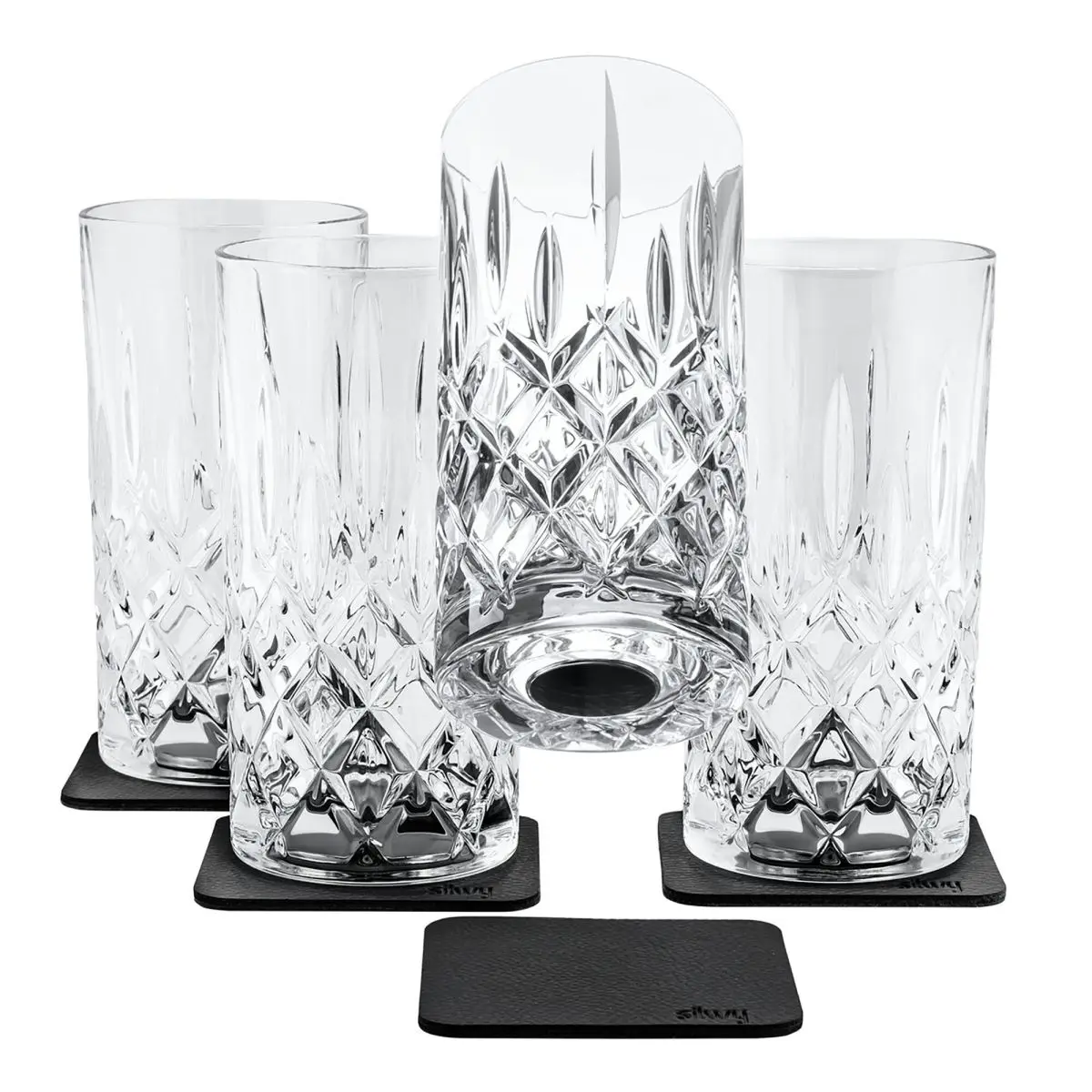 Magnet-Kristallglser - Longdrink Set 300 ml, 4er-Set