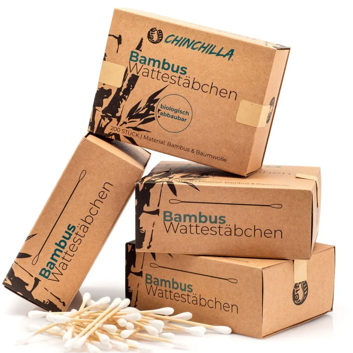 Chinchilla - Wattestbchen - 4 x 200 Stck