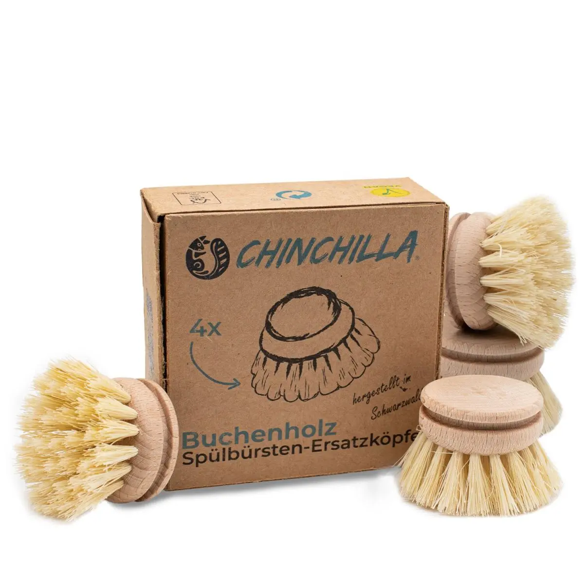 Chinchilla - universelle Wechselkpfe - 4er Set