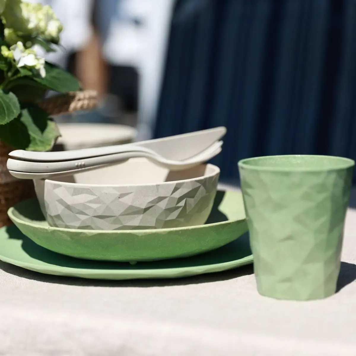 Geschirrserie Organic - Suppenteller  22 cm,  4er-Set, grn