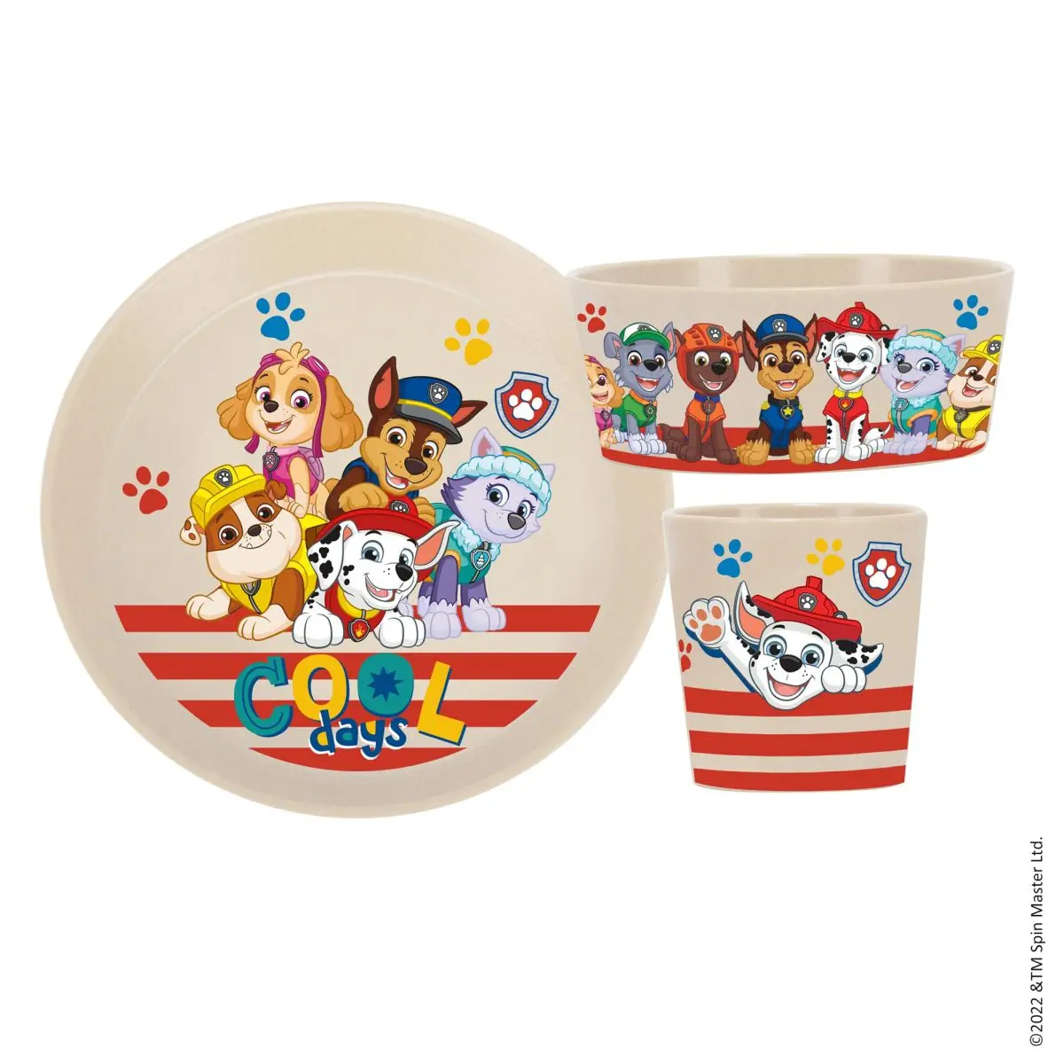 Kindergeschirr Paw Patrol - 3-teilig