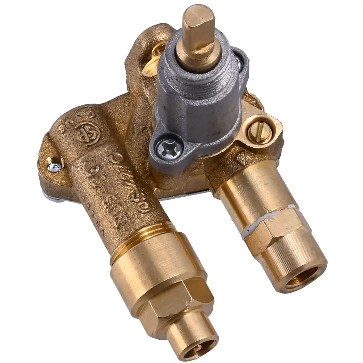 Gashahn, gewinkelt fr Dometic-Kombinationen mit Brennerdeckel  6,3 cm, neu