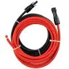 Solarmodulleitung mit Stecker, 5 Meter - sehr flexibel, 2 x 10 mm , Auen- ca. 8 mm