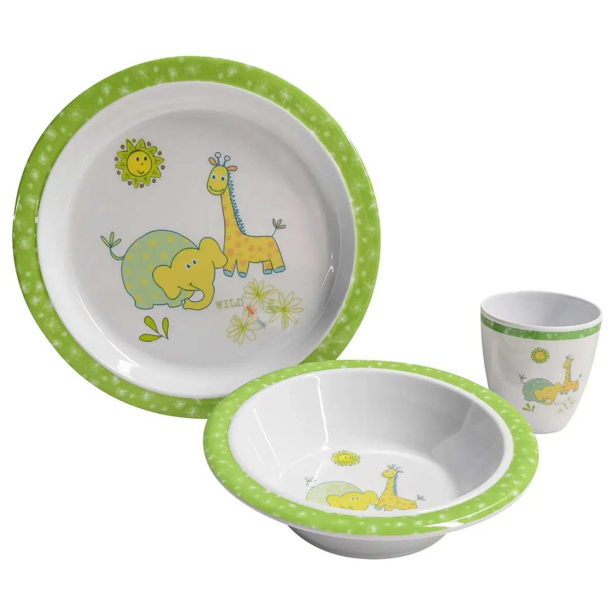 Gimex - Kids Line - Geschirr - Wildlife - 3-Teilig