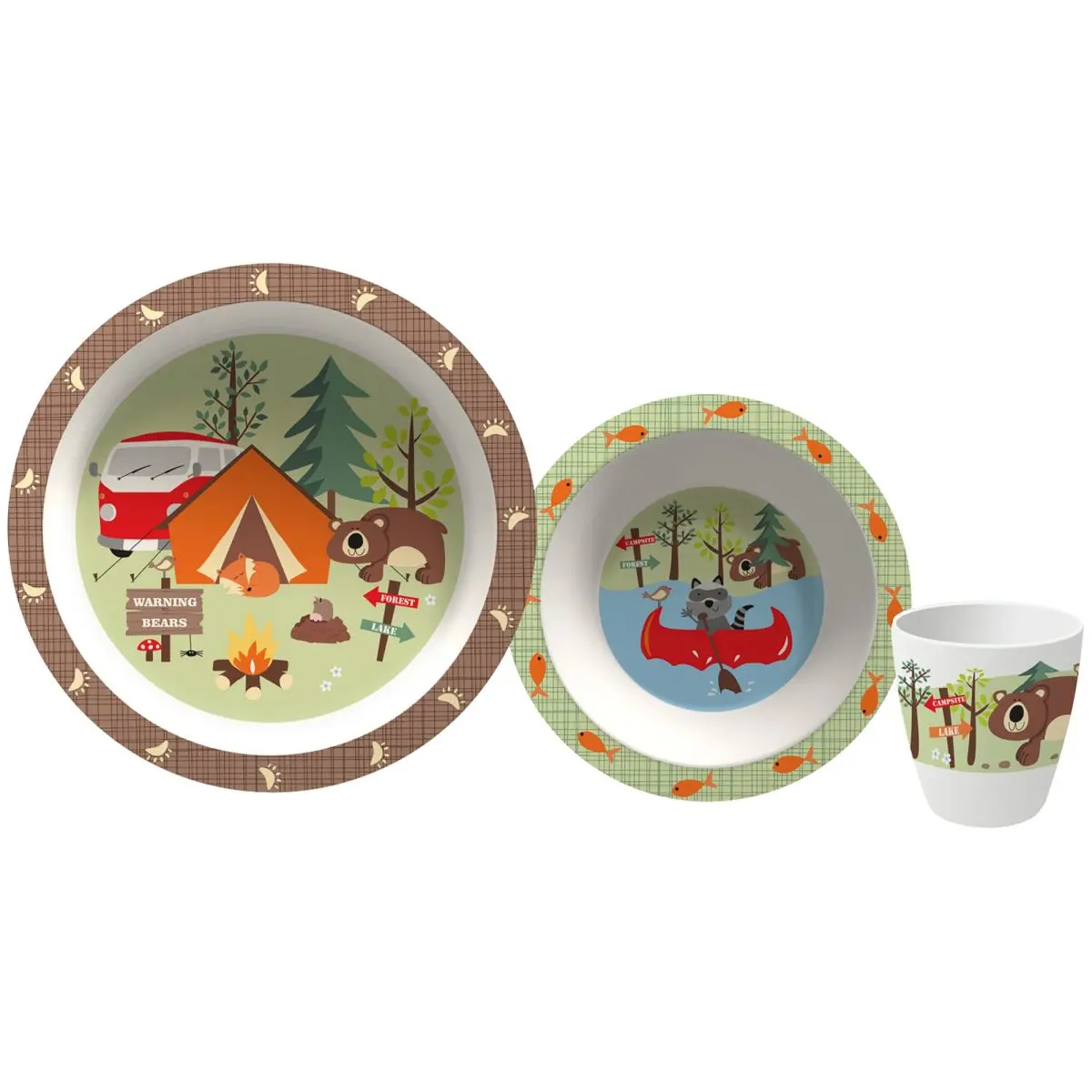 Gimex - Kids Line - Geschirr - Adventure - 3-Teilig