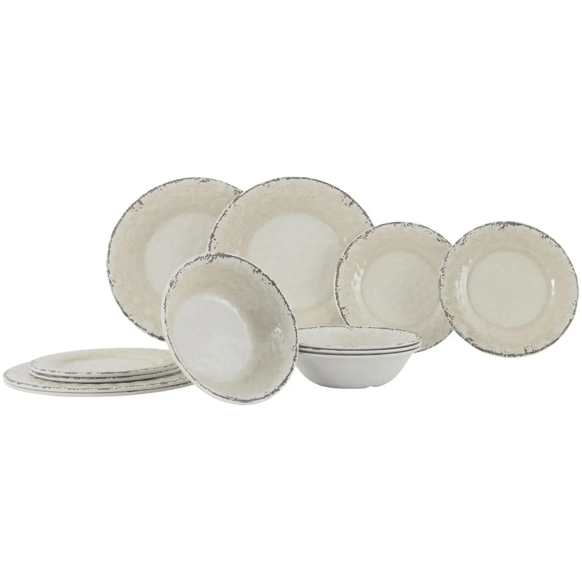 Gimex - Stone Line - Geschirr - Sand - 12-Teilig