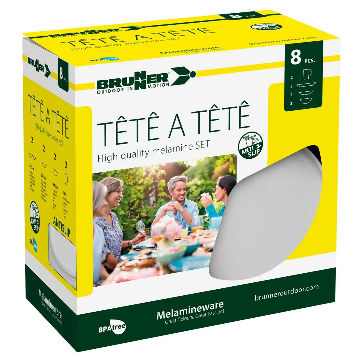Set tte--tte Dolomit White 8 pcs