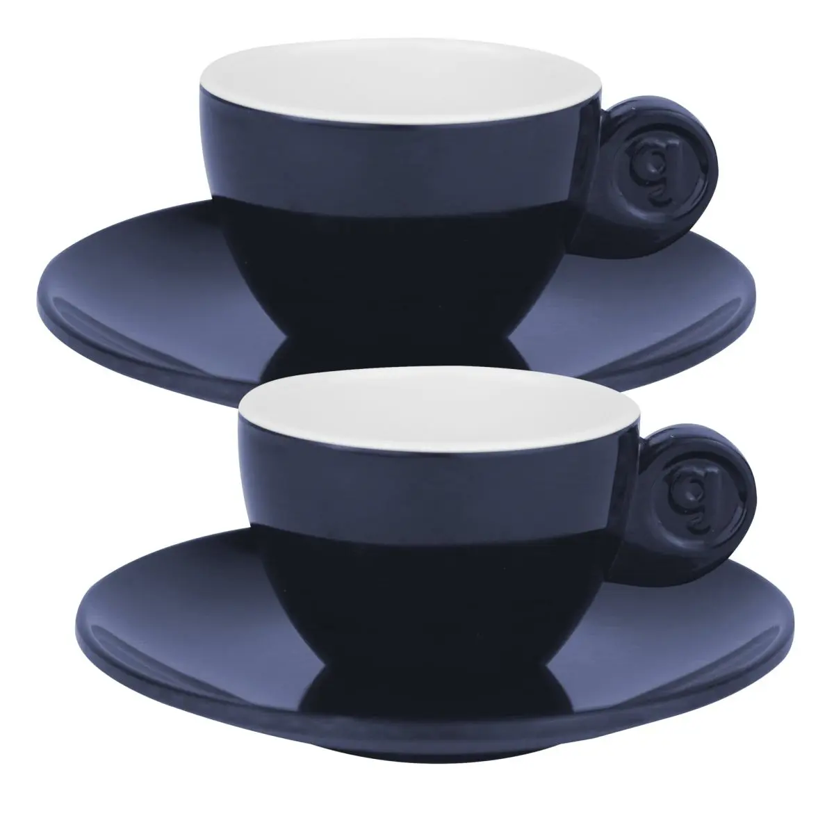 Solid Line - Espresso Set - Blau und Wei - 2 Stck