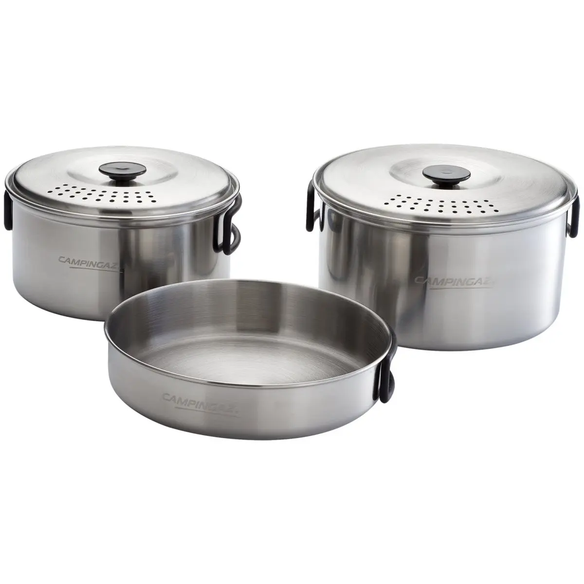 Camping-Geschirrset - 5-teilig, 2 Tpfe, 2 Deckel, 1 Pfanne