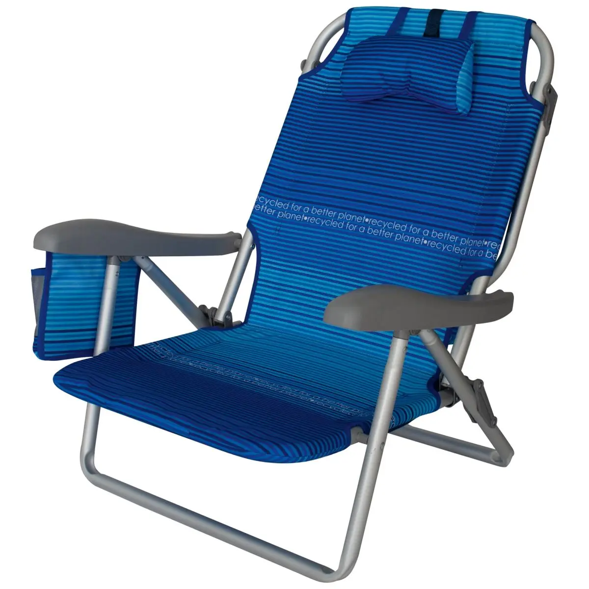 Strandstuhl Perez Beach Recycled - Tasche hinten, Kopfpolster, Tragegurt