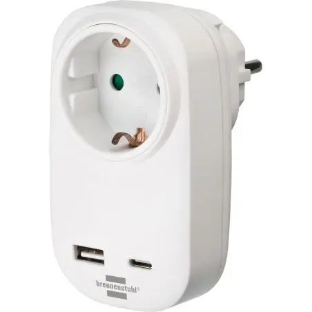 Steckdosenadapter mit USB-A/C