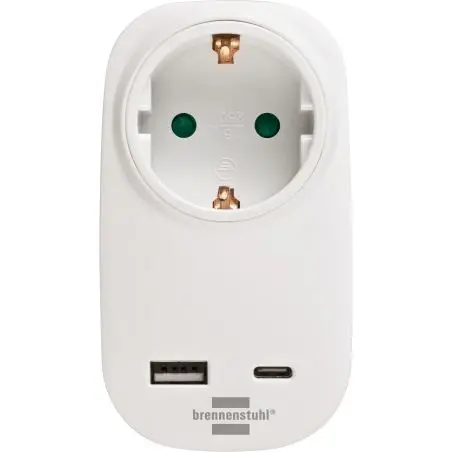 Steckdosenadapter mit USB-A/C