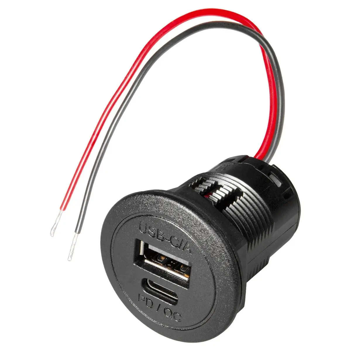 Power USB-C/A Doppelsteckdose - PD/QC 2x 30 W, ohne LED