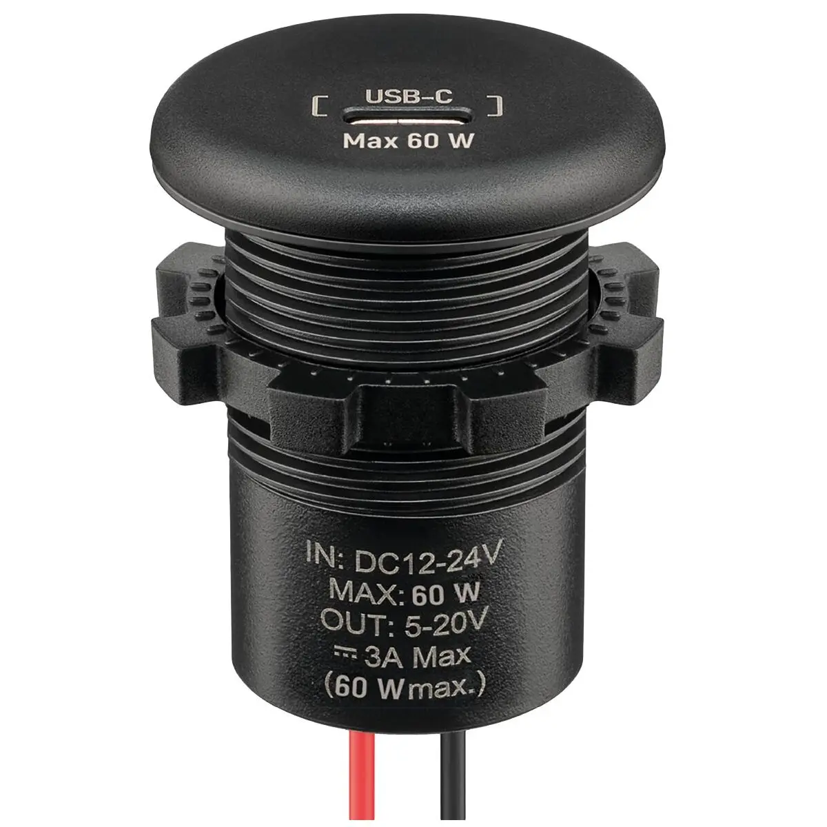 Power USB Steckdose - Single Einbaucharcher USB-C, 60 W