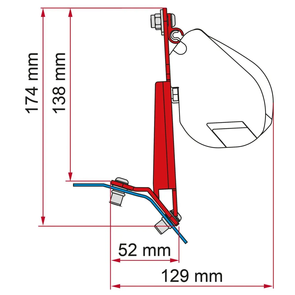 Kit Ford Custom / Custom Lift Roof L1 Deep Black - Markisenadapter fr F45, F43, F35 pro
